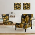 thumbnail image 5 of Designart "Golden Palm Leaves III" Upholstered Mid-Century Accent Chair - Arm Chair, 5 of 5