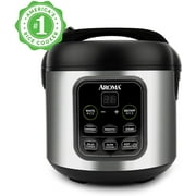 Aroma® 8-Cup (Cooked)/2Qt. Digital Rice & Grain Multicooker, Black, New, ARC-994SB