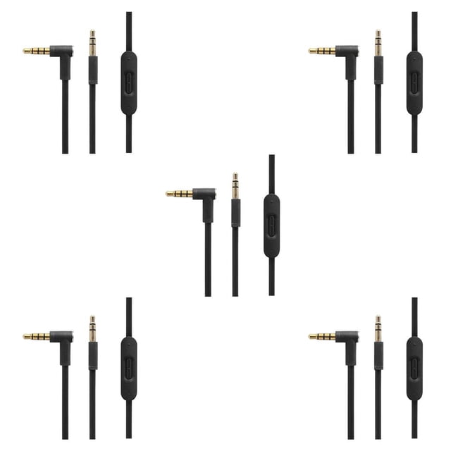 Sidaley Cable de Audio para auriculares de 3,5mm, Cable auxiliar estéreo, Control de cables, auriculares, ángulo recto, Cable auxiliar para Xiaomi, Type2 NO2
