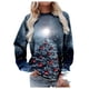 thumbnail image 1 of Puntoco moda mujer cuello redondo manga larga camiseta otoño estampado blusa suelta tops Puntoco Puntoco-4714, 1 of 4