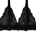 thumbnail image 4 of IFNWSV Bralettes for Women Lace Triangle Cup Lightweight Breathable Seamless Soft Support Everyday Comfort Bra Black 2XL, 4 of 5