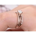 thumbnail image 2 of Vintage 2 Ct Moissanite Diamond Trio Wedding Ring Set In Rose Gold, 2 of 5