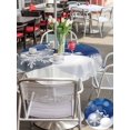 thumbnail image 4 of Outdoor Tablecloth with Umbrella Hole and Zipper, Navy Blue Christmas Round Table Cloth 60 Inch Waterproof Tablecloth, Xmas Balls Pine Needles Snowflakes Picnic Table Cover for Patio Camping, 4 of 7