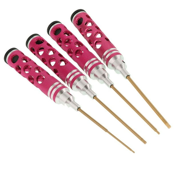 De 4 1.5 2.0 2.5 3.0 Mm Destornillador Hexagonal Accesorios Para el auto RC Rosa