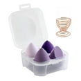 thumbnail image 2 of 4 Pcs Makeup Sponge Beauty Blender Set - Makeup Sponges For Foundation Blender With Egg Case And 1 Holder, Flawless For Cream, Powder And Liquid (Purple), 2 of 6