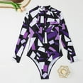 thumbnail image 4 of ibuvkizy Womens Swimsuits,Bathing Suit for Women,Fashion Women's Long Sleeve Print Bikini Swimsuit Swimwear Swimsuit Beachwear,Tankinis Swimsuits for Women One Piece Bathing Suit, 4 of 8