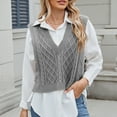 thumbnail image 2 of Sentmoon Fall Tops Round Neck Long Sleeve Solid Color Womens Sweater Oversized Lightweight and Warm Loose Womens Casual Outfits Active Fall and Winter for Weekend Brunch Outfit Gray XL, 2 of 8