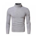 thumbnail image 1 of Chandail en Molleton Ajusté pour Hommes à Col Roulé Doux, Couche de Base, Manches Longues, T-Shirt Thermique, Chandail à Col Montant, 1 of 8
