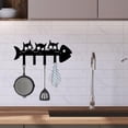 thumbnail image 1 of Gancho de pared para gatos, perchero para ropa, organizador compacto para ahorrar espacio, color negro, para llaves, para oficina, porche, puerta,, 1 of 8