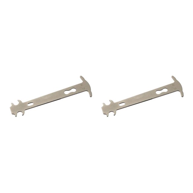 Eigraketly Comprobador de cadena de bicicleta Indicador de abrasión de desgaste Calibre Cadena de ciclismo Herramienta de reparación de bicicletas Acero Plata 2piezas Eigraketly CBP135775