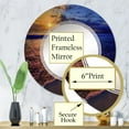 thumbnail image 3 of DESIGN ART Designart 'Sunset Over An Ocean Beach Shore IV' Nautical & Coastal Printed Wall Mirror 24in.x24in., 3 of 5