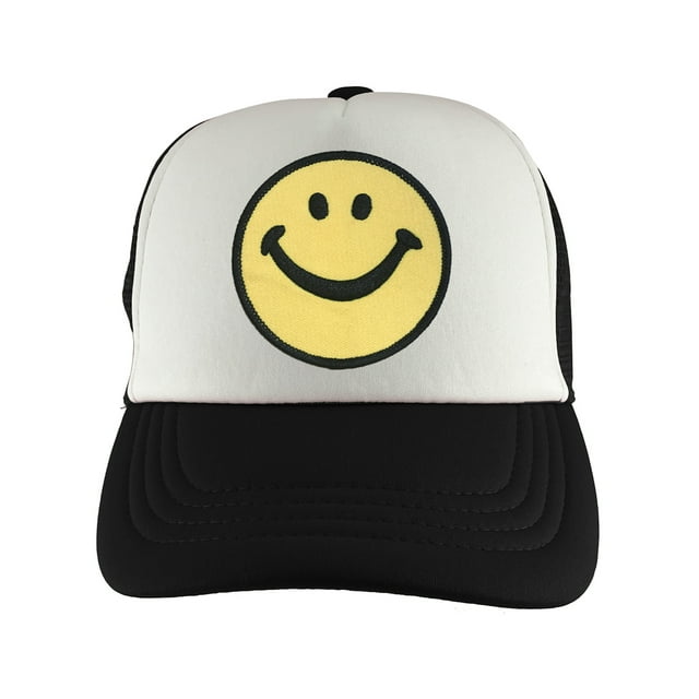 Gravity Threads Casquette de Camionneur Ajustable Sourire - Noir/blanc