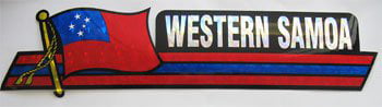 Western Samoa 3/" x 12/" Western Samoa Bumper Sticker