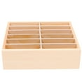 thumbnail image 1 of SHOWERORO Class Phone Storage Box Grid Wooden Desk Organizer Khaki Storage Classrooms 1Set, 1 of 8