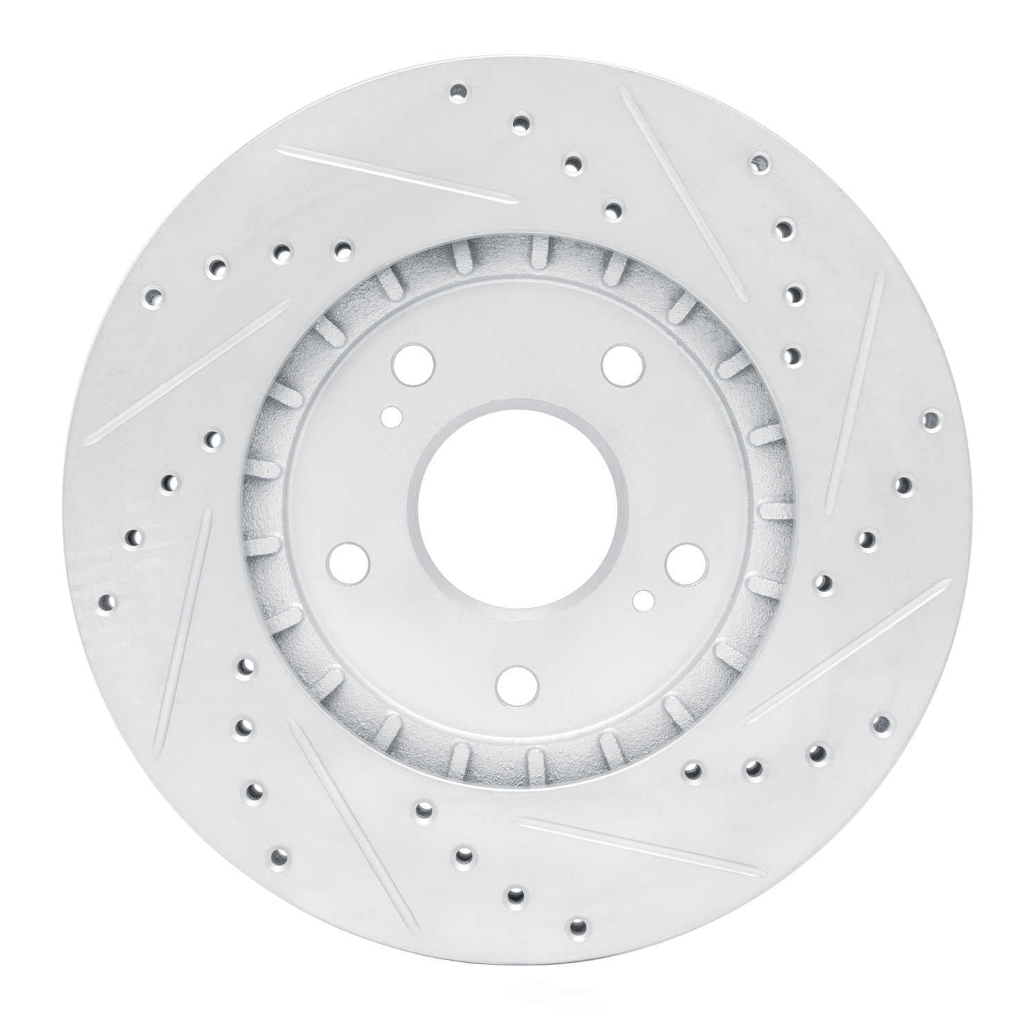Dynamic Friction Company 631-58005L DFC Brake Rotor - Drilled And Slotted - Silver