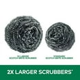 thumbnail image 6 of Scotch-Brite 2X Larger Stainless Steel Scrubbers Club Pack 16 Pk., 6 of 8