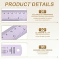 thumbnail image 4 of Uxcell 2pcs Straight Ruler 11.81" Metric SAE Aluminum Rulers with Hole Purple, 4 of 7
