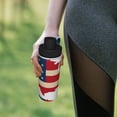 thumbnail image 6 of Daiia American Flag Map Printed 18 OZ Sports Insulated Kettle Drinking Cup Water Bottle Stainless Steel Kettle Portable Cup For Gym, 6 of 7