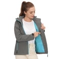 thumbnail image 5 of Little Donkey Andy Women's Waterproof Rain Jacket Breathable Stretch Windbreaker Outdoor Rain Coat & Detachable Hood Grey/Grey L, 5 of 6