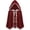 Hot Pink, variant on Classic Velvet Hooded Cape for Women, Short Hooded Cloak with Tie Closure, Medieval Fairytale Halloween Cosplay Costume Cape for Party