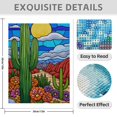 thumbnail image 3 of Diamond Art Kit for Adults, Cactus Desert Sun Stained Glass Diamond Painting for Adults Beginners, DIY Diamond Art Painting Kits, 5D Diamond Painting Crafts for Home Decor 12x16 Frameless, 3 of 7