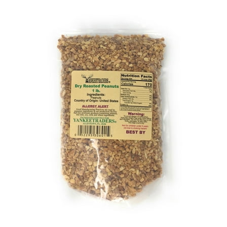 YANKEETRADERS Brand, Granulated Dry Roasted Peanuts, 1 Pound