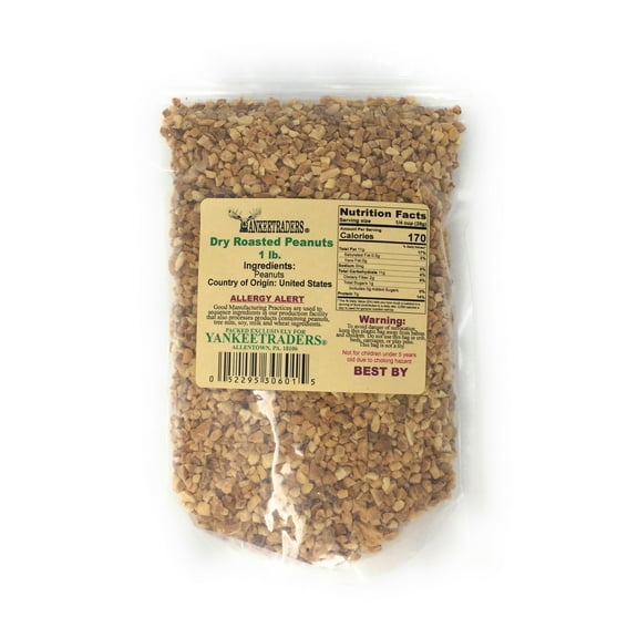 YANKEETRADERS Brand, Granulated Dry Roasted Peanuts, 1 Pound