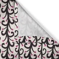 thumbnail image 6 of Ambesonne Vintage Valance & Curtain, Dotted Abstract Shapes Plot, 55"x30", Magenta and Charcoal Grey, 6 of 7