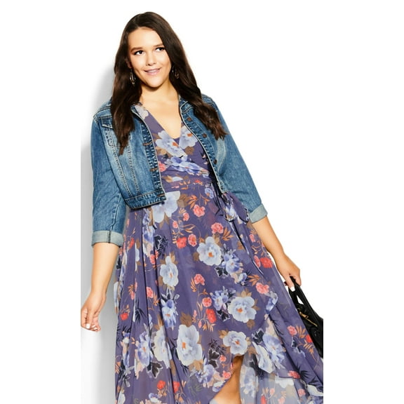 City Chic Women's Plus Size Kennedy Maxi Dress - Lilac