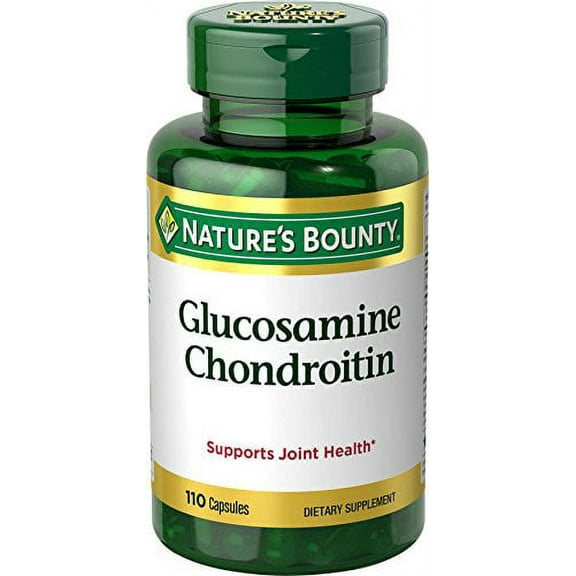 Nature's Bounty Glucosamine Chondroitin Pills and Dietary Supplement, Support Joint Health, 110 Capsules