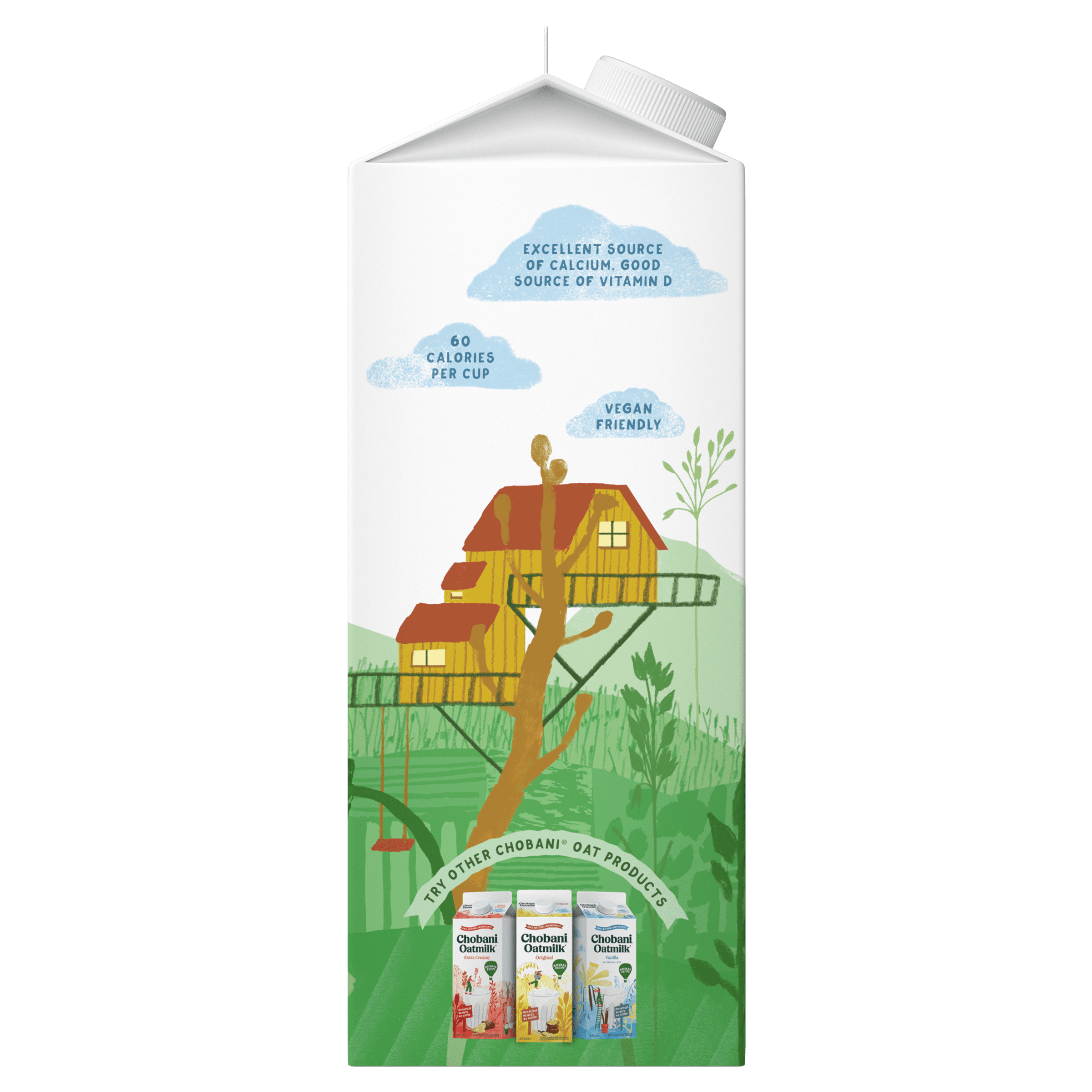 Chobani Oatmilk Zero Sugar Unsweetened 52 fl oz Carton