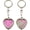 Pink, variant on Lincoln Heart Shaped Photo Key Fob (Red)