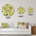 thumbnail image 4 of Designart 'Circular Abstract Retro Pattern Geometric X' Mid-Century Modern Wood Wall Clock, 4 of 5