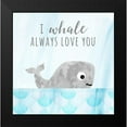 thumbnail image 2 of Quach, Anna 12x12 Black Modern Framed Museum Art Print Titled - Whale Always Love You, 2 of 5