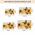 thumbnail image 5 of Sunflower Door Mat Indoor Outdoor, Butterfly Spring Floral Retro Non Slip Welcome Mat with Rubber Backing, Absorbent Fabric Front Door Mats Entryway Rug for Home Patio Entrance 16"x24", 5 of 9