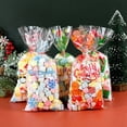 thumbnail image 4 of 50Pcs Christmas Gift Bag Transparent Plastic Bags For Xmas Home Presents Candies Cookies Store Sale Gift Cookies Wrapping Bags, 4 of 5