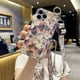 thumbnail image 1 of Funda de teléfono con cordón y correa de muñeca, carcasa con flores brillantes para iPhone 13, 14, 12, 11 Pro Max, X, XR, XS Max, 7, 8 Plus, SE 2020 Fivean unisex, 1 of 2