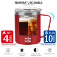 thumbnail image 4 of Taza de café WETOWETO de acero inoxidable con aislamiento al vacío de 400 ml, 4 of 6