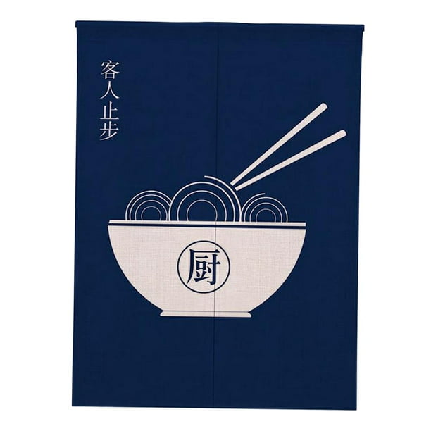 1 Pieza Cortina de Puerta Japonesa Paño Divisor Drapeado ón Chu_85x90cm Sunnimix Cortina de puerta japonesa corta