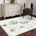thumbnail image 3 of 2.7'x5' Area Rugs, Sage Green Spring Floral Indoor Outdoor Area Rug for Living Room Bedroom, Watercolor Botanical Summer Flower Washable Bathroom Rugs Kitchen Floor Carpet Mats Home Decor Aesthetic, 3 of 8