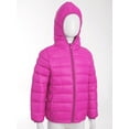 thumbnail image 3 of MSemis Puffer Jacket Winter Hooded Coat Lightweight Outwear for Kids Girls Boys Toddler Hot Pink 9-10, 3 of 6