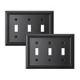 thumbnail image 1 of Wallplates DEWENWILS de metal negro con triple palanca, paquete de 2, 1 of 7