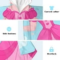 thumbnail image 7 of Kids Hooded Beach Towels Wrap for 2-6 Years,Cute Princess Theme Girls Swim Cover Up for Bathroom，22"x26" Quick Dry Blue Bath Towel Poncho,Perfect for Travel Vacation,Pool Party,Swimming, 7 of 7