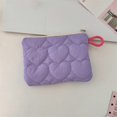 thumbnail image 2 of Beautynvta Makeup Bag for Woolen Quilted Coin Purse Mini Lightweight Portable Cosmetic Storage Bag for Shopping, Commuting, and Travel, Purple, 2 of 8