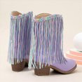 thumbnail image 6 of Girls Cowgirl Boots Western Cowboy Boots Going Out Boots for Kids Mid-Calf Round Toe Boots for Dress-Up & Daily Wear, 6 of 6