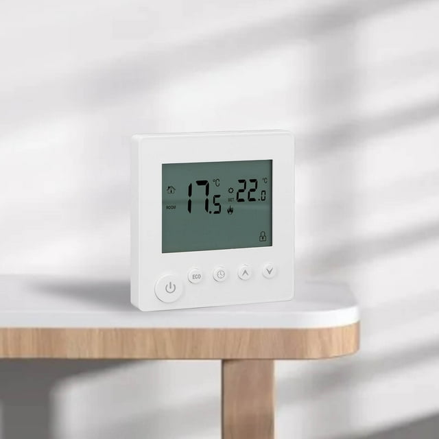 Smart Thermostat With LCD Display, Programmable 4500W Button Control Digital Thermostat For Market Hotel
