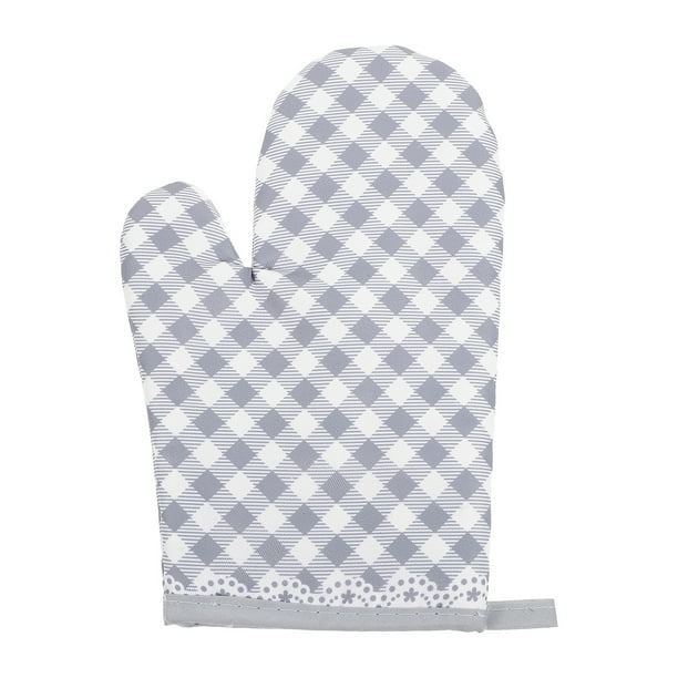 Guante para horno microondas a cuadros, guante para horno, guante para barbacoa resistente al calor, guante para microondas para niños, guante para hornear