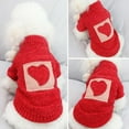 thumbnail image 4 of Mightlink Pet Sweater Love Heart Pattern Super Soft Washable Non-Fading Wear Resistant Keep Warm Acrylic 2-Legged Winter Warm Dog Cat Pullover Decor Pet Supplies, 4 of 6