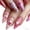 D, variant on 24PCS Medium Square Press On Nails, Deep Red & Nude White with Red Heart & Rhinestone Design, Glossy Natural Fit Fake Nails for Women, Romantic Valentine's & Daily Manicure, Salon & Home Use