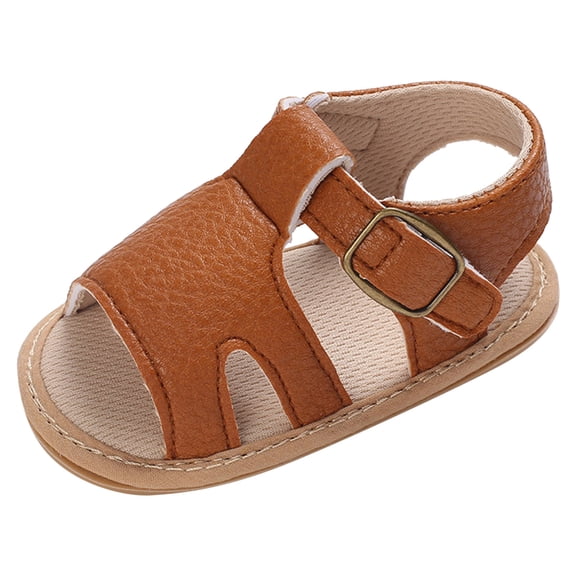 Otqutp Flat Sole Footwear for Toddler Summer Children Shoes Boys Girls Sandals Flat Bottom Lightweight Hook Loop Buckle Open Toe Breathable Casual Shoes